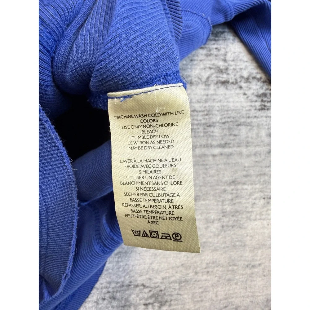 DIY We The Free Free People Blue Henley Thermal Waffle Knit Long Sleeve Top L - Picture 8 of 9